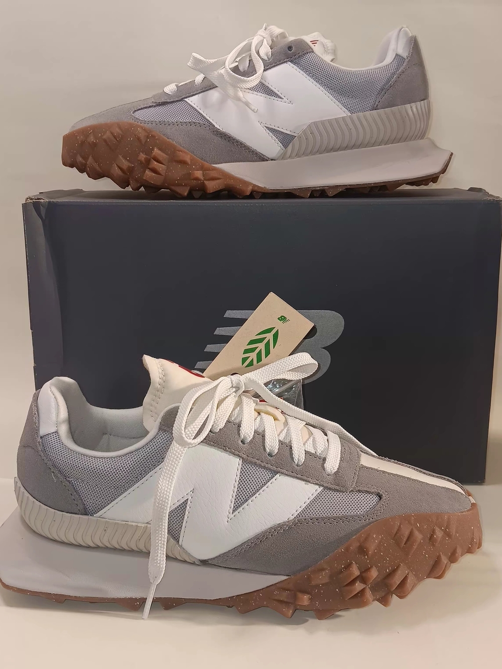 New Balance Women's Grey & White Retro Runner Sneakers